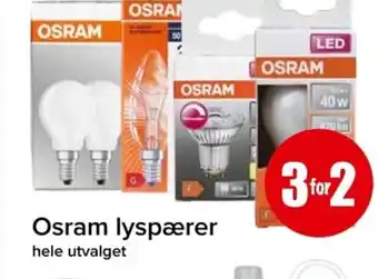 Eurospar Osram lyspærer tilbud