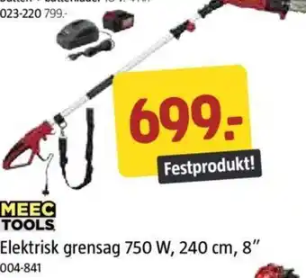 Jula Elektrisk grensag 750 W, 240 cm, 8" tilbud