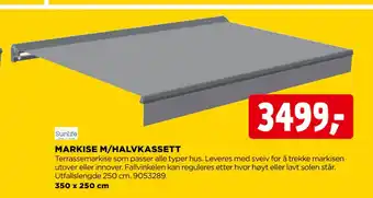 jem & fix MARKISE M/HALVKASSETT tilbud