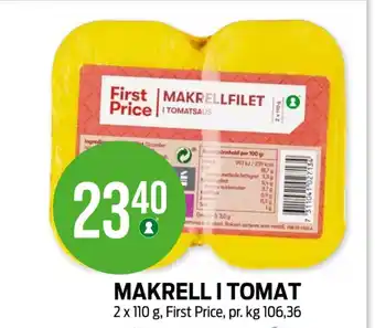Kiwi First price makrellfilet i tomat tilbud