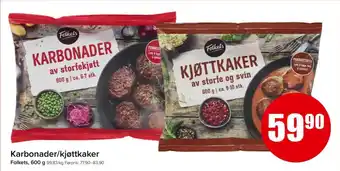 Spar Karbonader/kjøttkaker tilbud