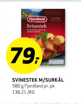 Bunnpris SVINESTEK M/SURKÅL tilbud