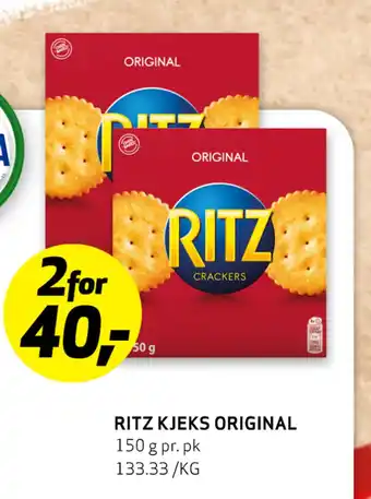 Bunnpris RITZ KJEKS ORIGINAL tilbud