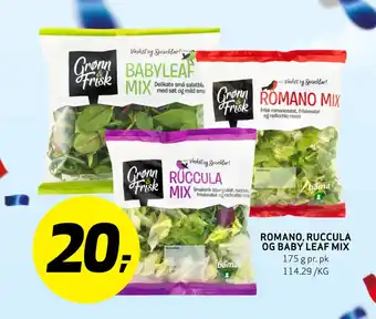 Bunnpris ROMANO, RUCCULA OG BABY LEAF MIX tilbud
