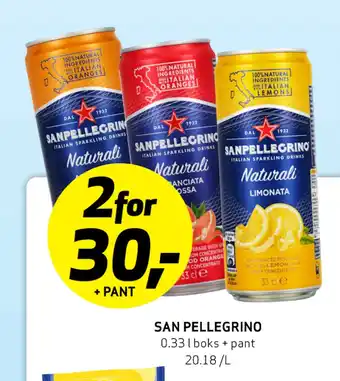 Bunnpris SAN PELLEGRINO tilbud