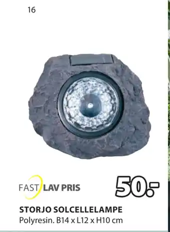 JYSK STORJO SOLCELLELAMPE tilbud