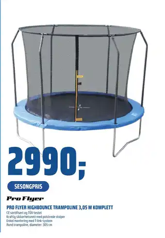 Coop Obs PRO FLYER HIGHBOUNCE TRAMPOLINE 3,05 M KOMPLETT tilbud