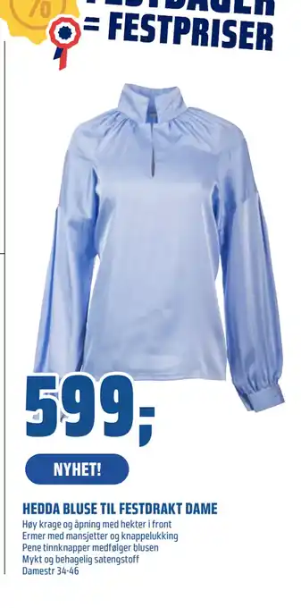 Coop Obs HEDDA BLUSE TIL FESTDRAKT DAME tilbud