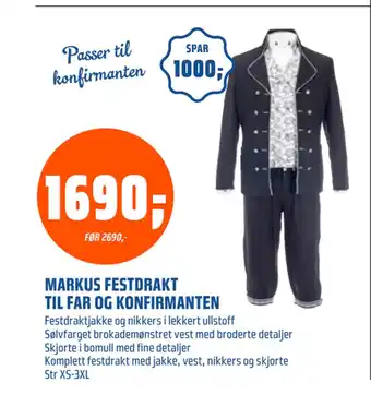 Coop Obs MARKUS FESTDRAKT TIL FAR OG KONFIRMANTEN tilbud