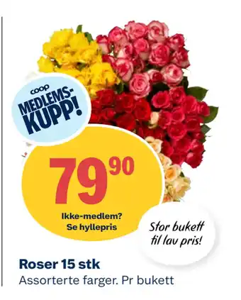 Coop Obs Roser 15 stk tilbud