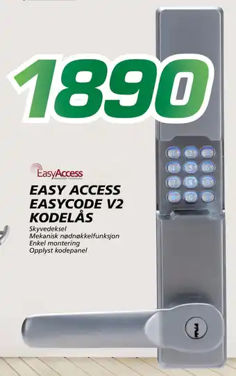 Coop Byggmix EASY ACCESS EASYCODE V2 KODELÅS tilbud