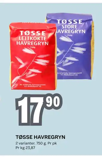 Coop Obs TØSSE HAVREGRYN tilbud