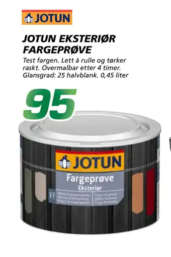 Coop Byggmix JOTUN EKSTERIØR FARGEPRØVE tilbud