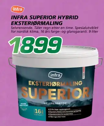 Coop Byggmix INFRA SUPERIOR HYBRID EKSTERIØR MALING tilbud