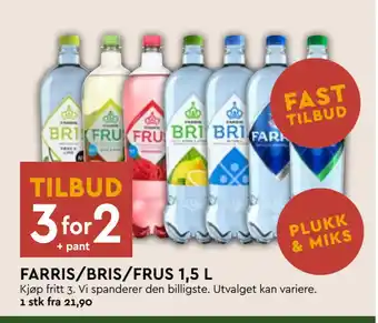 Coop Mega FARRIS/BRIS/FRUS 1,5 L tilbud