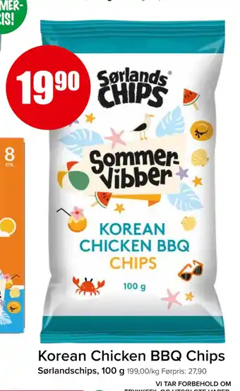 Spar Korean Chicken BBQ Chips tilbud