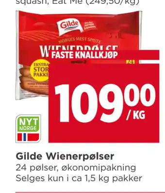 Meny Gilde Wienerpølser tilbud