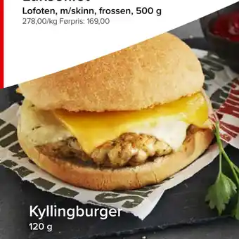 Spar Kyllingburger tilbud