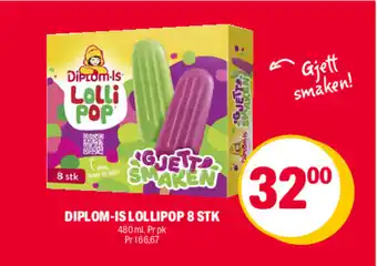 Coop Extra DIPLOM-IS LOLLIPOP 8 STK tilbud
