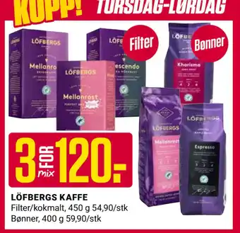 Europris LÖFBERGS KAFFE tilbud