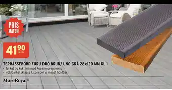 Montér TERRASSEBORD FURU DUO BRUN/ UNO GRÅ 28x120 MM KL 1 tilbud