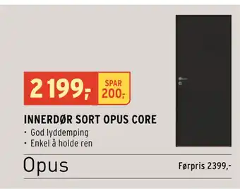 Montér INNERDØR SORT OPUS CORE tilbud
