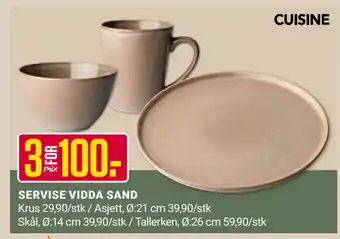 Europris SERVISE VIDDA SAND tilbud