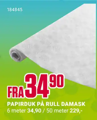 Europris PAPIRDUK PÅ RULL DAMASK tilbud