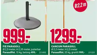 Europris Parasollfot tilbud