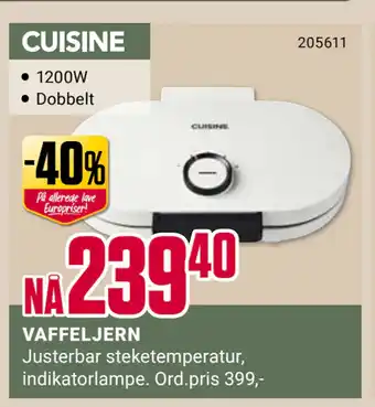 Europris VAFFELJERN tilbud