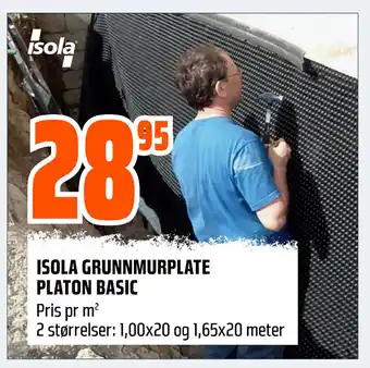 Obs Bygg ISOLA GRUNNMURPLATE PLATON BASIC tilbud