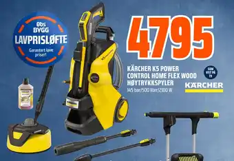 Obs Bygg KÄRCHER K5 POWER CONTROL HOME FLEX WOOD HØYTRYKKSPYLER tilbud