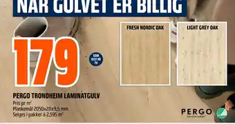 Obs Bygg PERGO TRONDHEIM LAMINATGULV tilbud