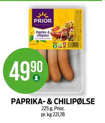 Kiwi PAPRIKA- & CHILIPØLSE tilbud