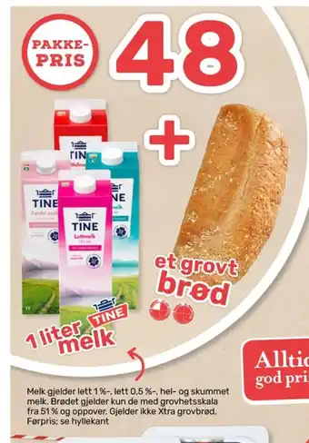 Coop Marked Tine melk & brød tilbud