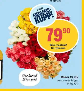 Coop Prix Roser 15 stk tilbud