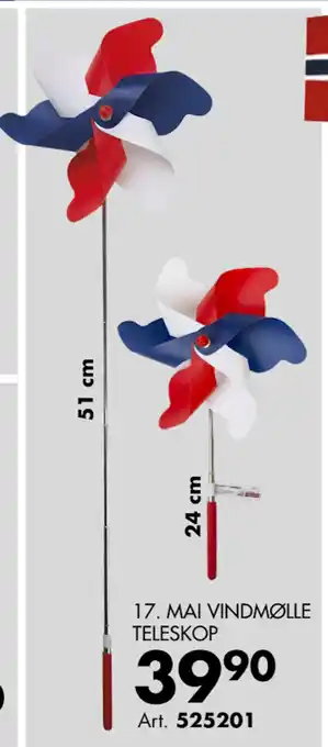 Sparkjøp 17. MAI VINDMØLLE TELESKOP tilbud