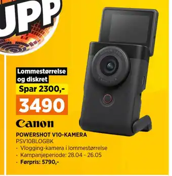 POWER POWERSHOT V10-KAMERA tilbud