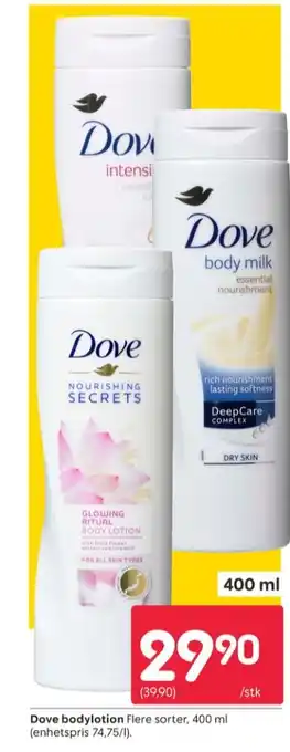 Rusta Dove bodylotion tilbud