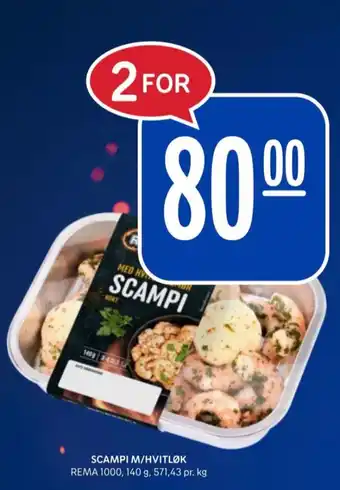 Rema 1000 Rema 1000 scampi med hvitløk tilbud