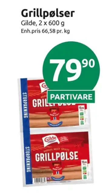 Joker Gilde grillpølser tilbud