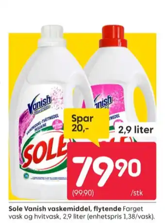 Rusta Sole vaskemiddel-flytende tilbud