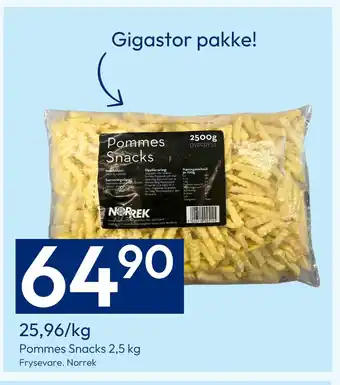 Gigaboks Pommes Snacks 2,5 kg tilbud