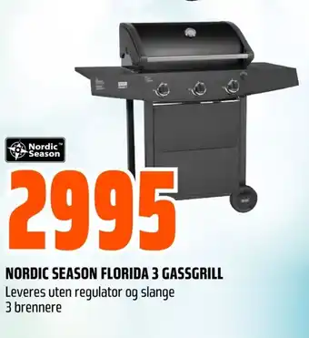 Coop Obs NORDIC SEASON FLORIDA 3 GASSGRILL tilbud