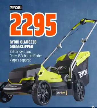 Coop Obs RYOBI OLM1833B GRESSKLIPPER tilbud