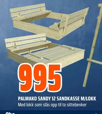 Coop Obs PALMAKO SANDY 12 SANDKASSE M/LOKK tilbud