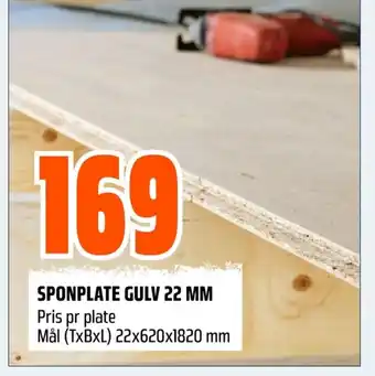 Coop Obs SPONPLATE GULV 22 MM tilbud