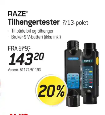 Thansen Tilhengertester tilbud