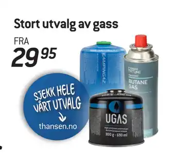 Thansen Stort utvalg av gass tilbud