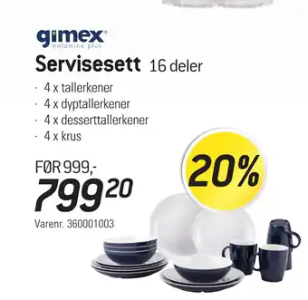 Thansen Servisesett tilbud